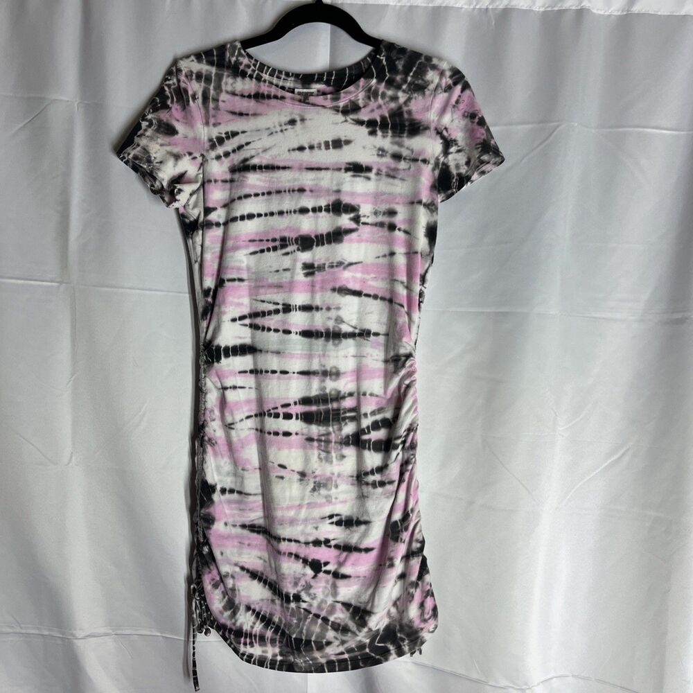 Victoria's Secret Pink Pink Black Gray Tie Dye Mini Summer Women's Dress M